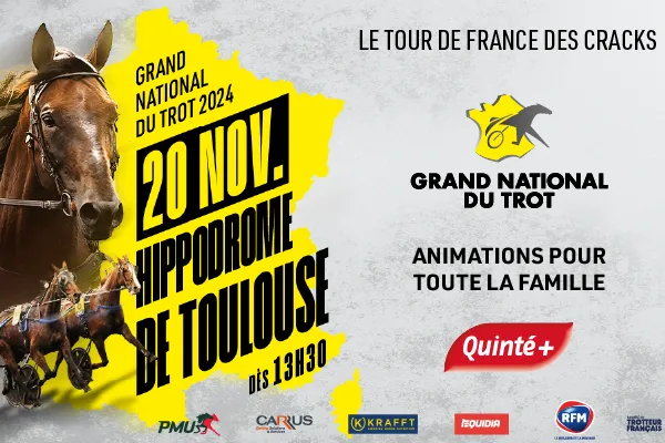 Grans National du Trot à l'hippodrome de Toulouse le 20 novembre 2024.